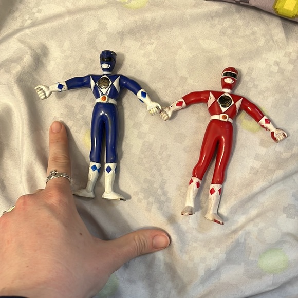 Power Ranger Toys Vintage Power Rangers Bendables Lot 2 Blue And
